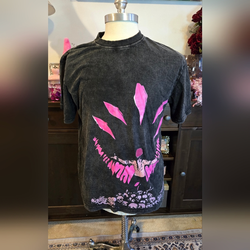 Graphic Tee with Pink Design